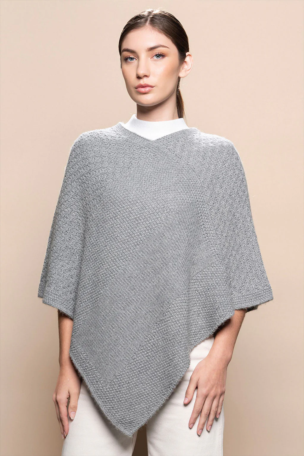 Textured Baby Alpaca Poncho - Image 15