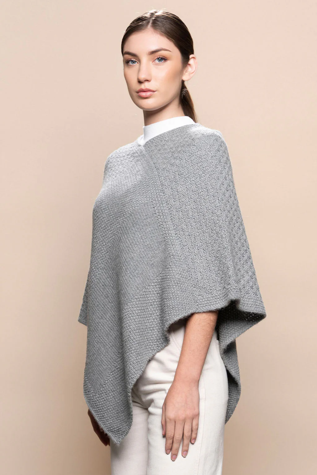 Textured Baby Alpaca Poncho - Image 16