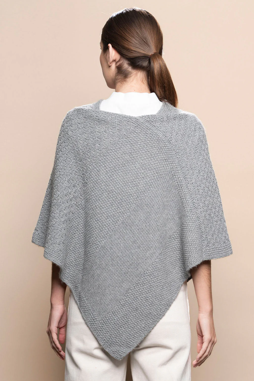 Textured Baby Alpaca Poncho - Image 17