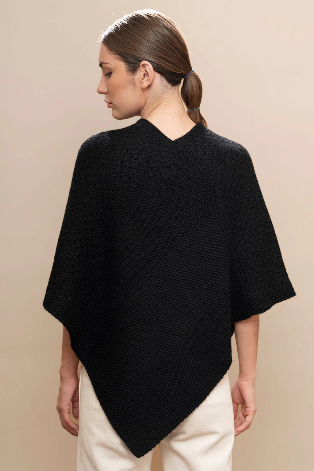 Textured Baby Alpaca Poncho - Image 3