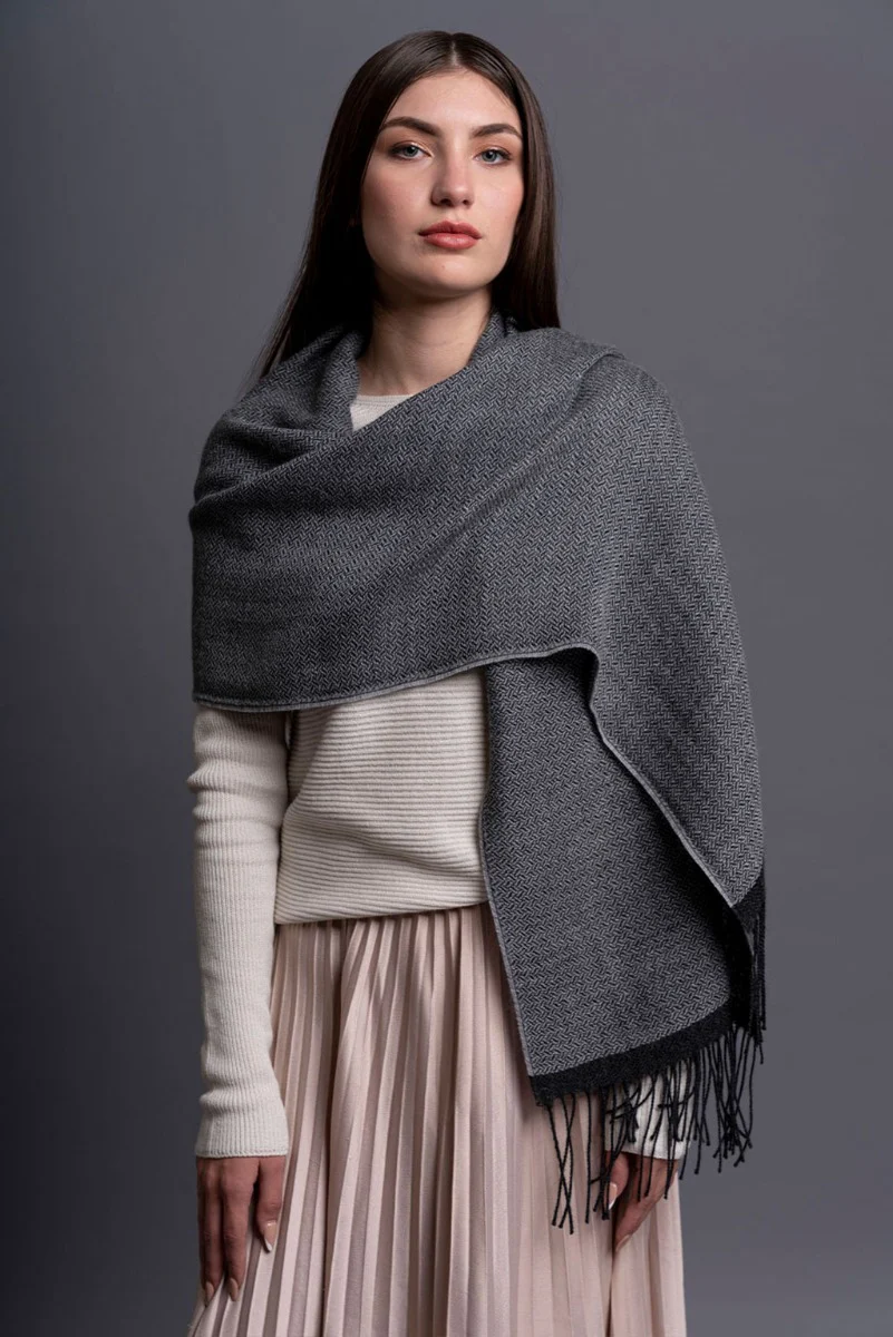 Textured Eco Baby Alpaca Scarf - Image 2