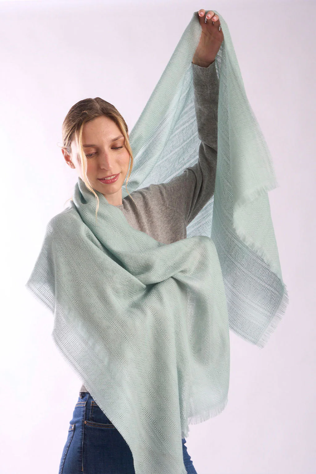 Traforatto Baby Alpaca & Silk Shawl