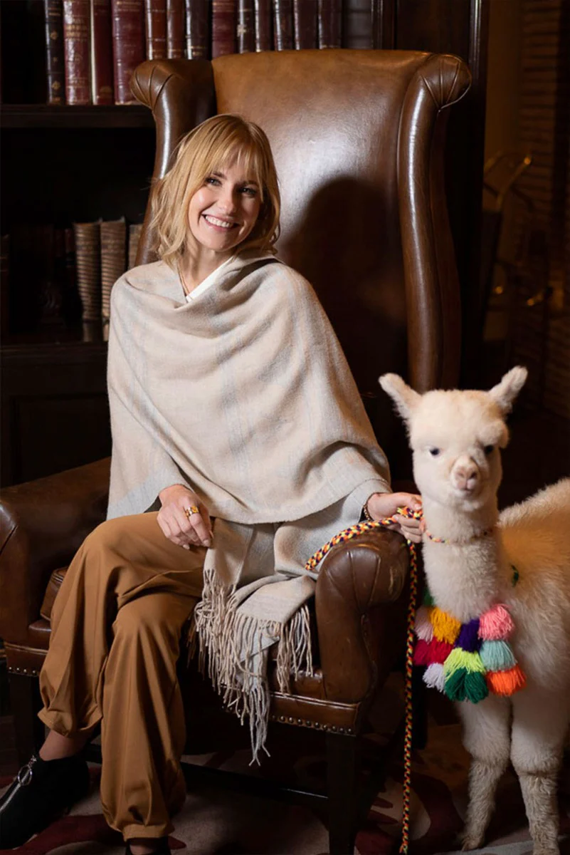 Tribal Brused Baby Alpaca Cape - Image 2