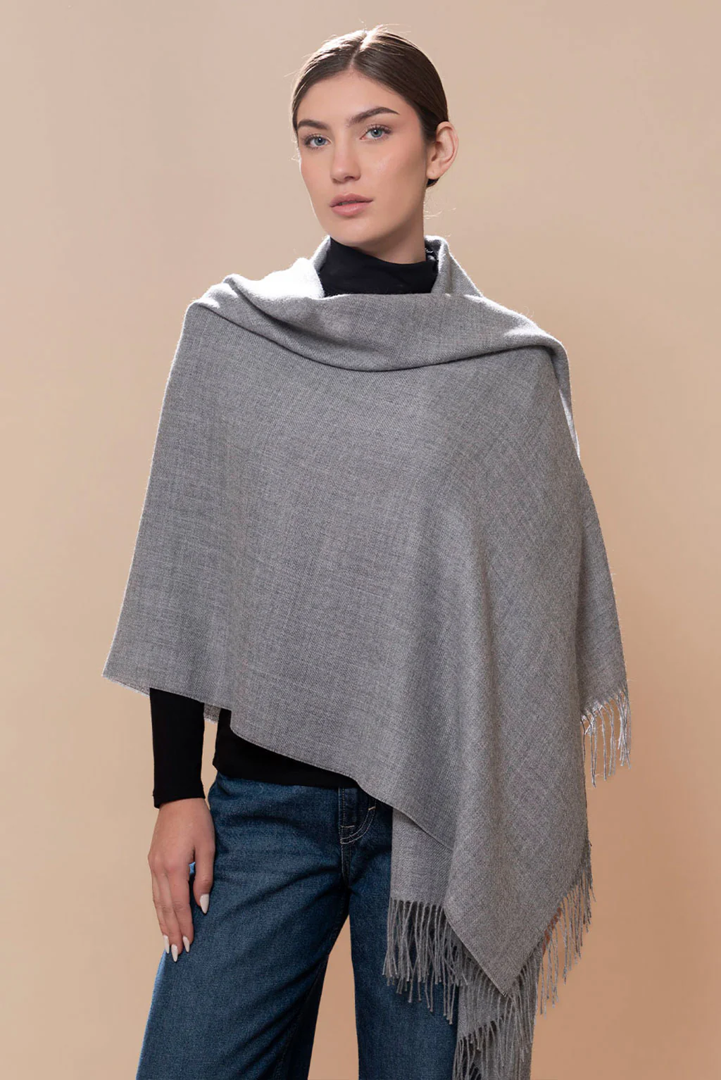 Unicolor Classic Baby Alpaca Shawl - Image 4
