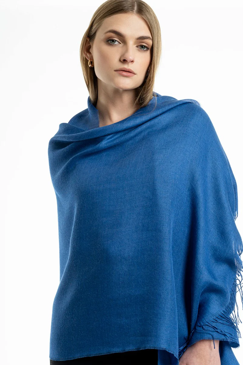 Unicolor Sateen Baby Alpaca & Silk Shawl - Image 2