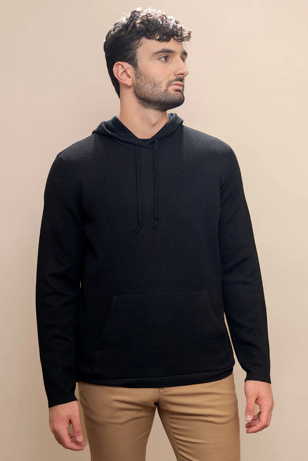 Men's Slim-Fit Baby Alpaca & Cotton Hoodie