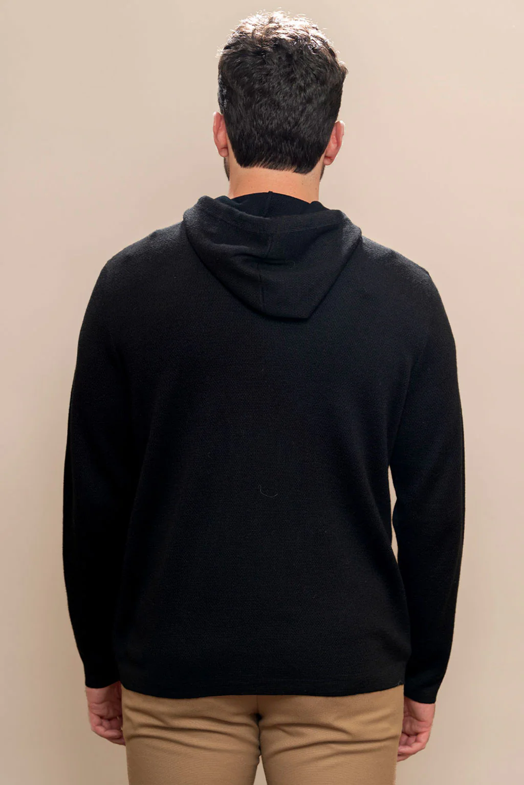Men's Slim-Fit Baby Alpaca & Cotton Hoodie - Image 3