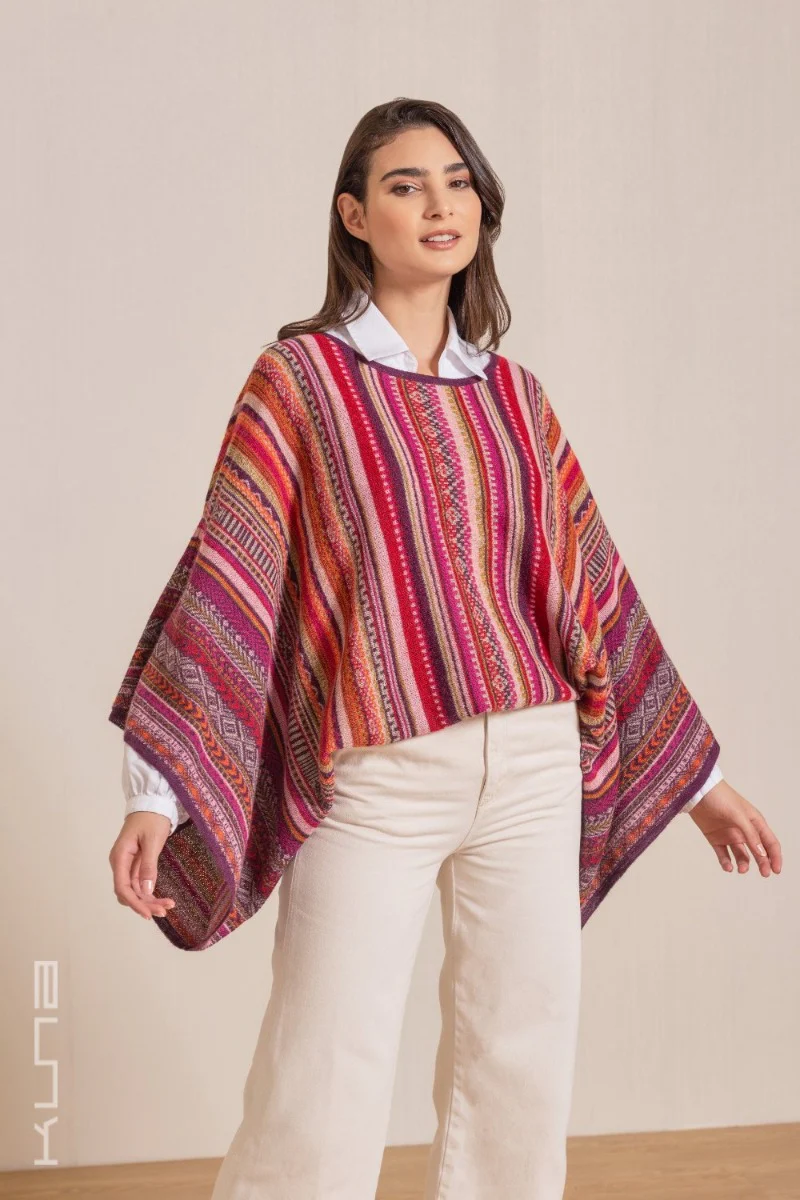 Vilca Baby Alpaca Poncho - Image 9