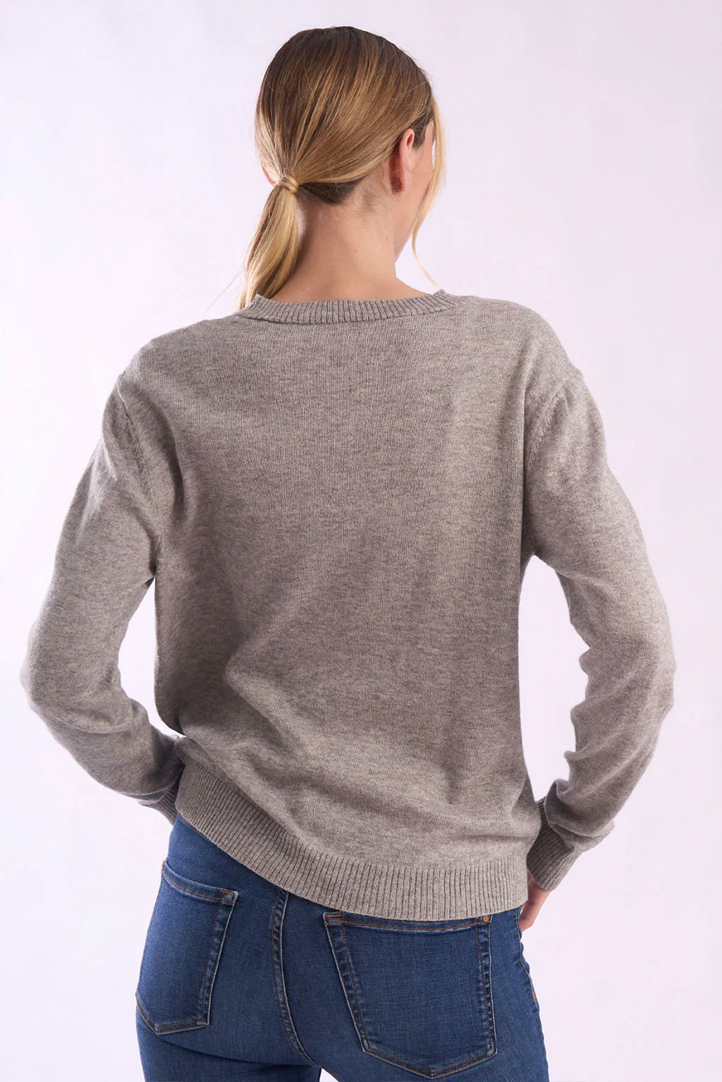 Women's Crew-Neck Cotton & Alpaca Sweater - Image 9