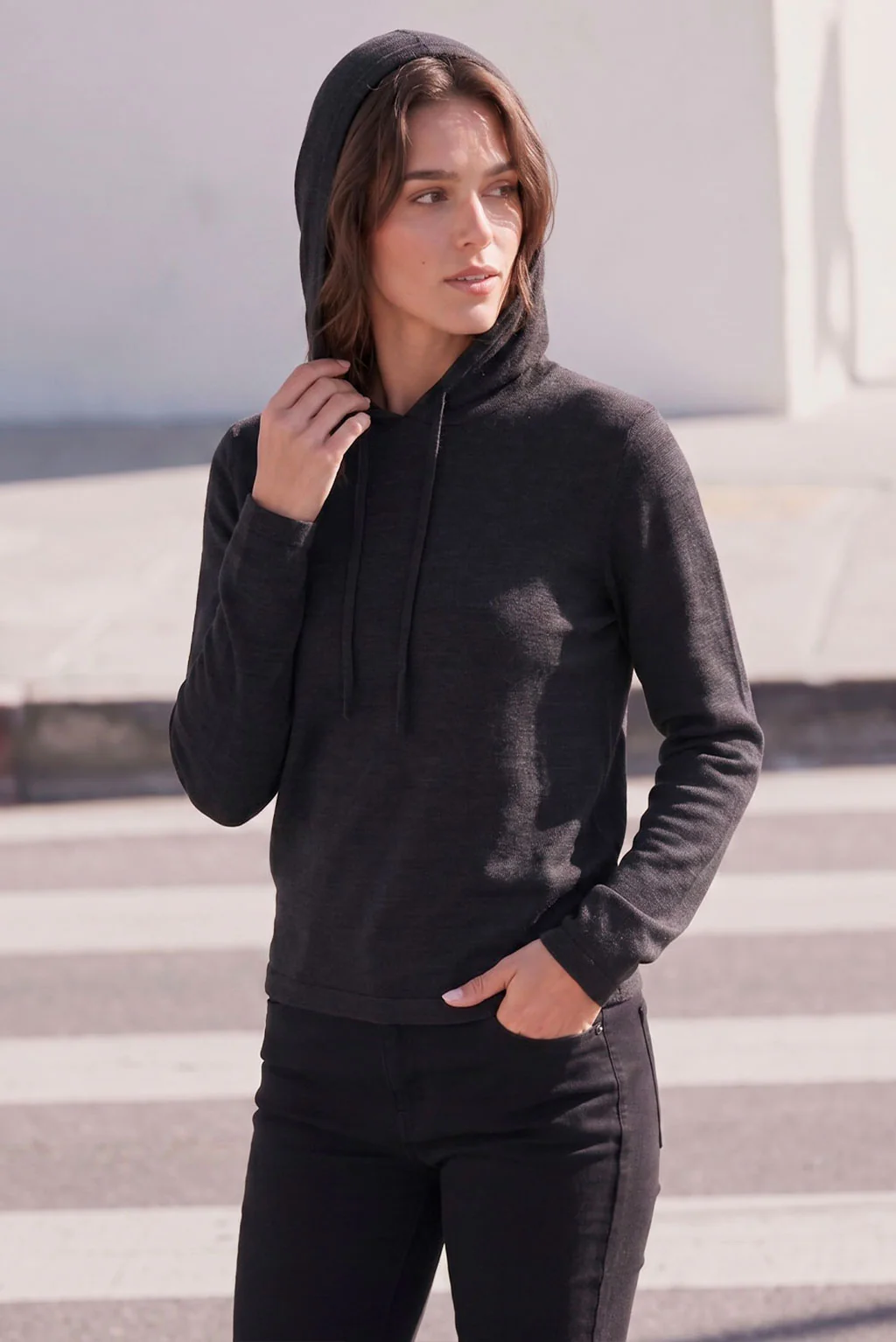Women's Essential Baby Alpaca Hoodie - Image 2