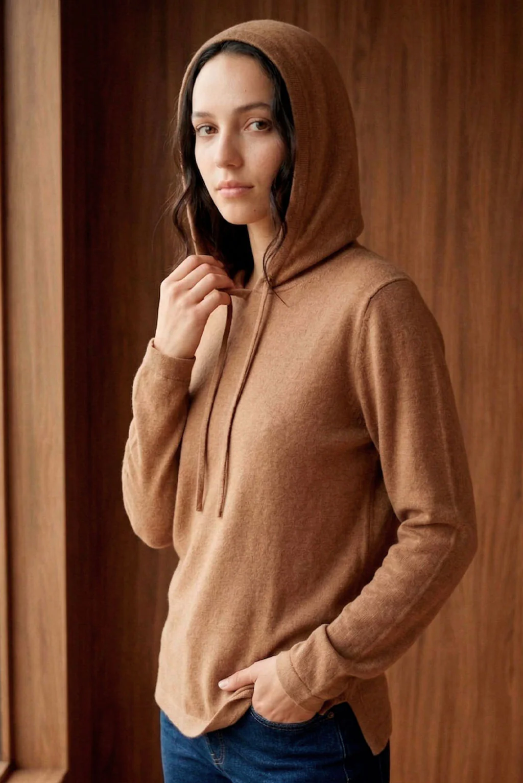 Women's Essential Baby Alpaca Hoodie - Image 2
