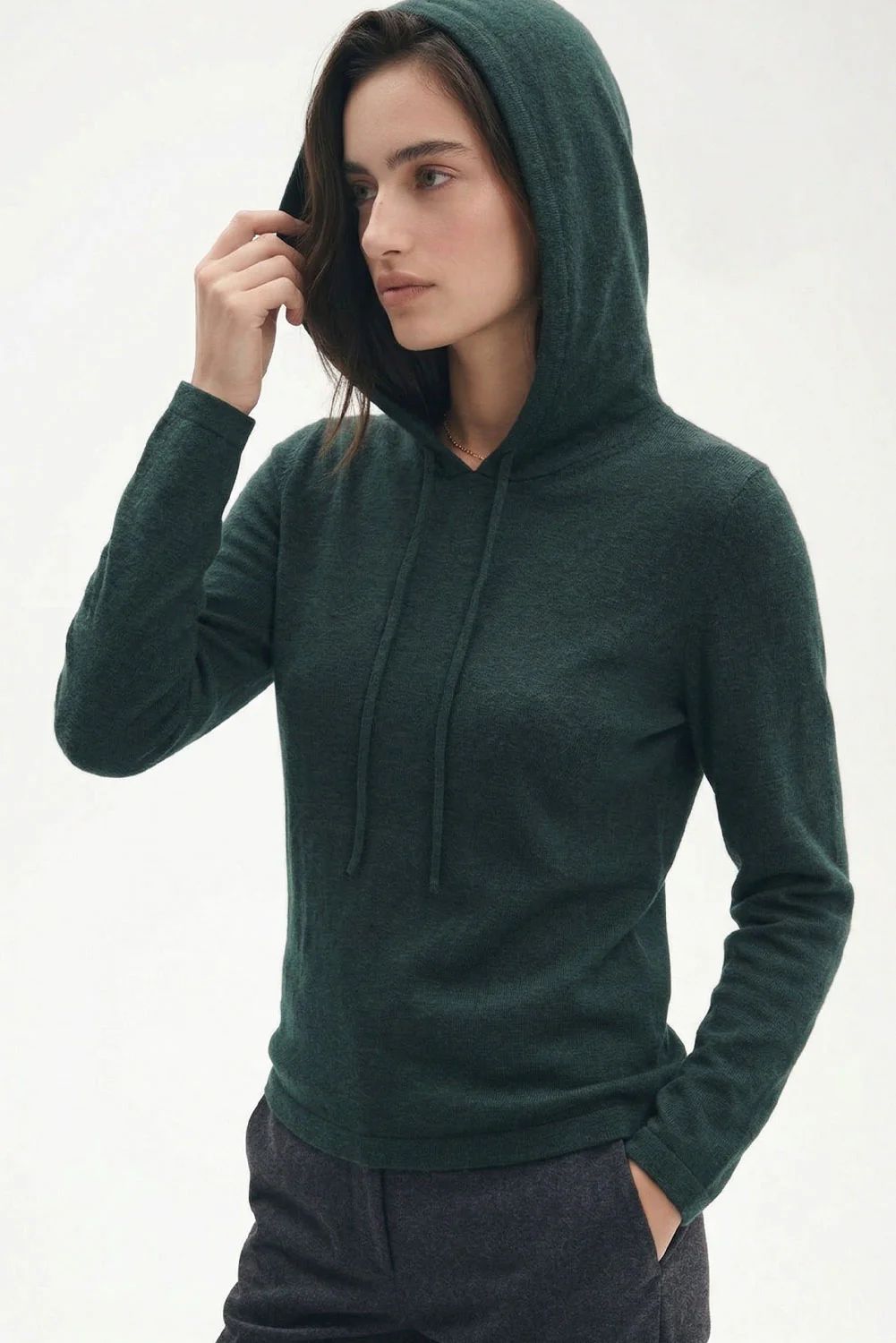 Women's Essential Baby Alpaca Hoodie - Image 2