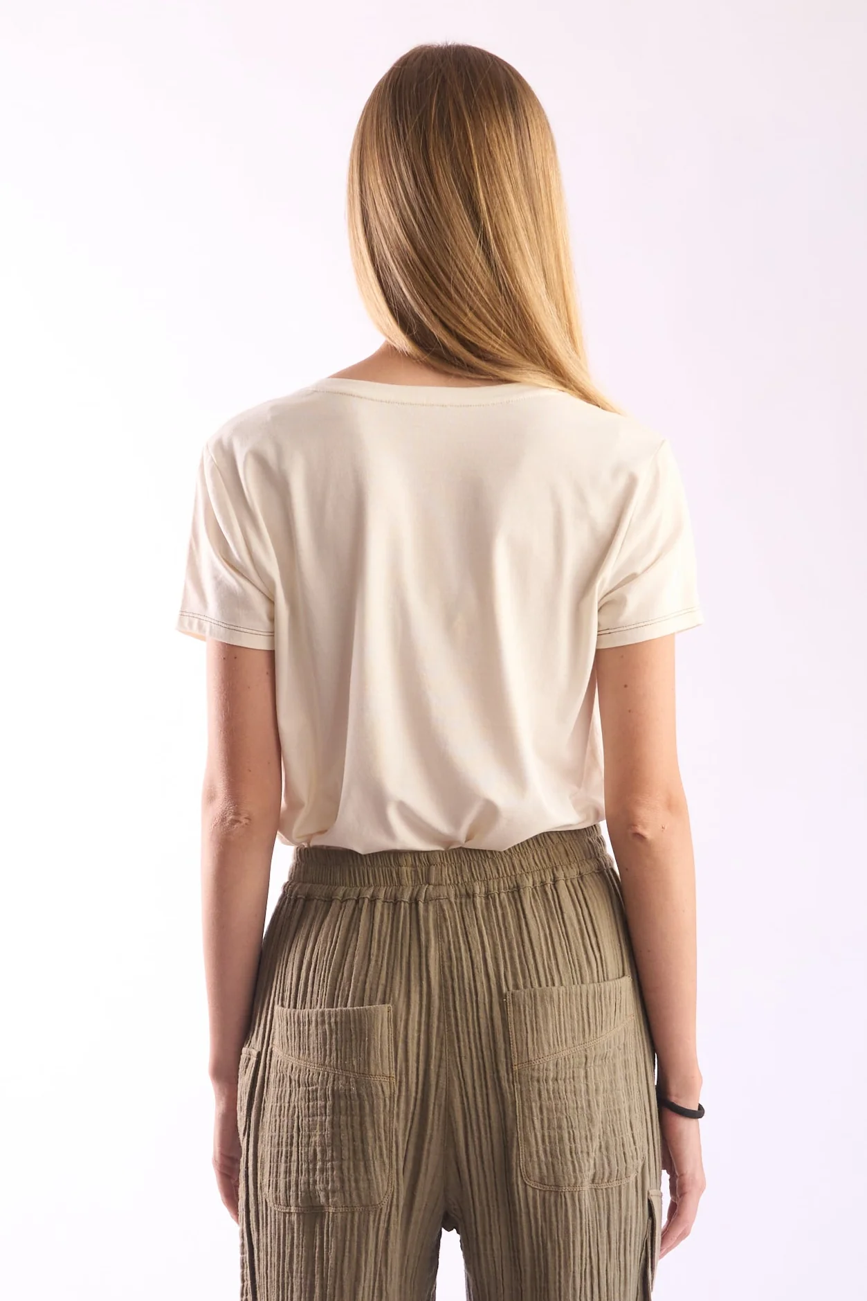 Women's V-Neck Pima Cotton T-Shirt - Image 4