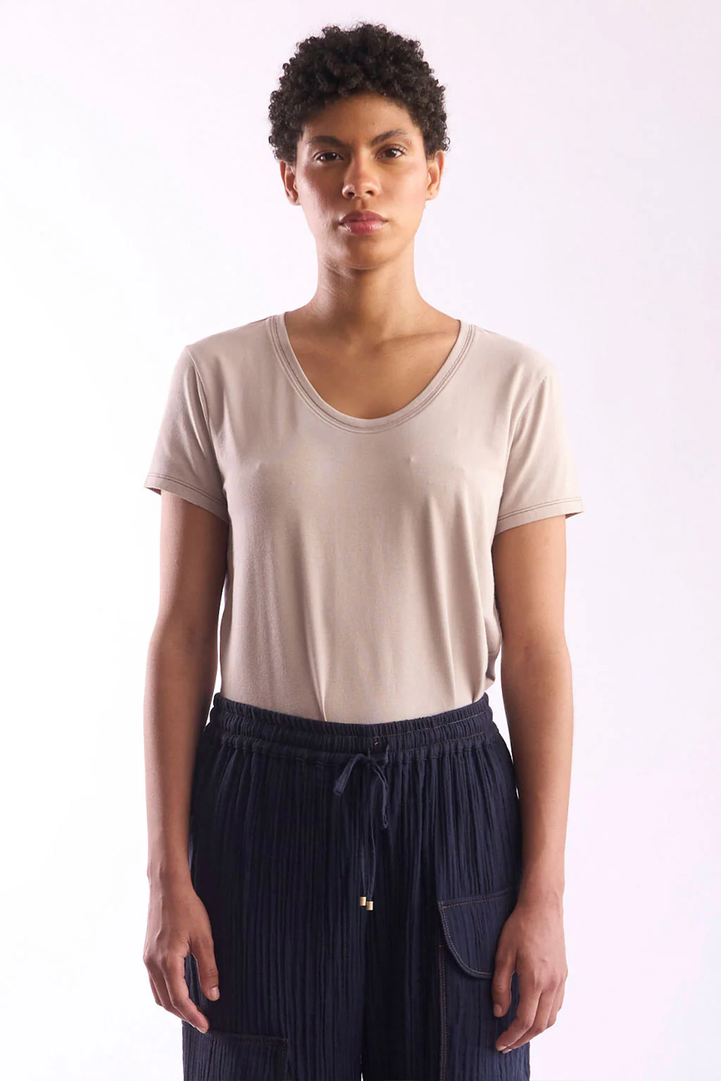 Women's Round-Neck Pima Cotton T-Shirt - Image 2