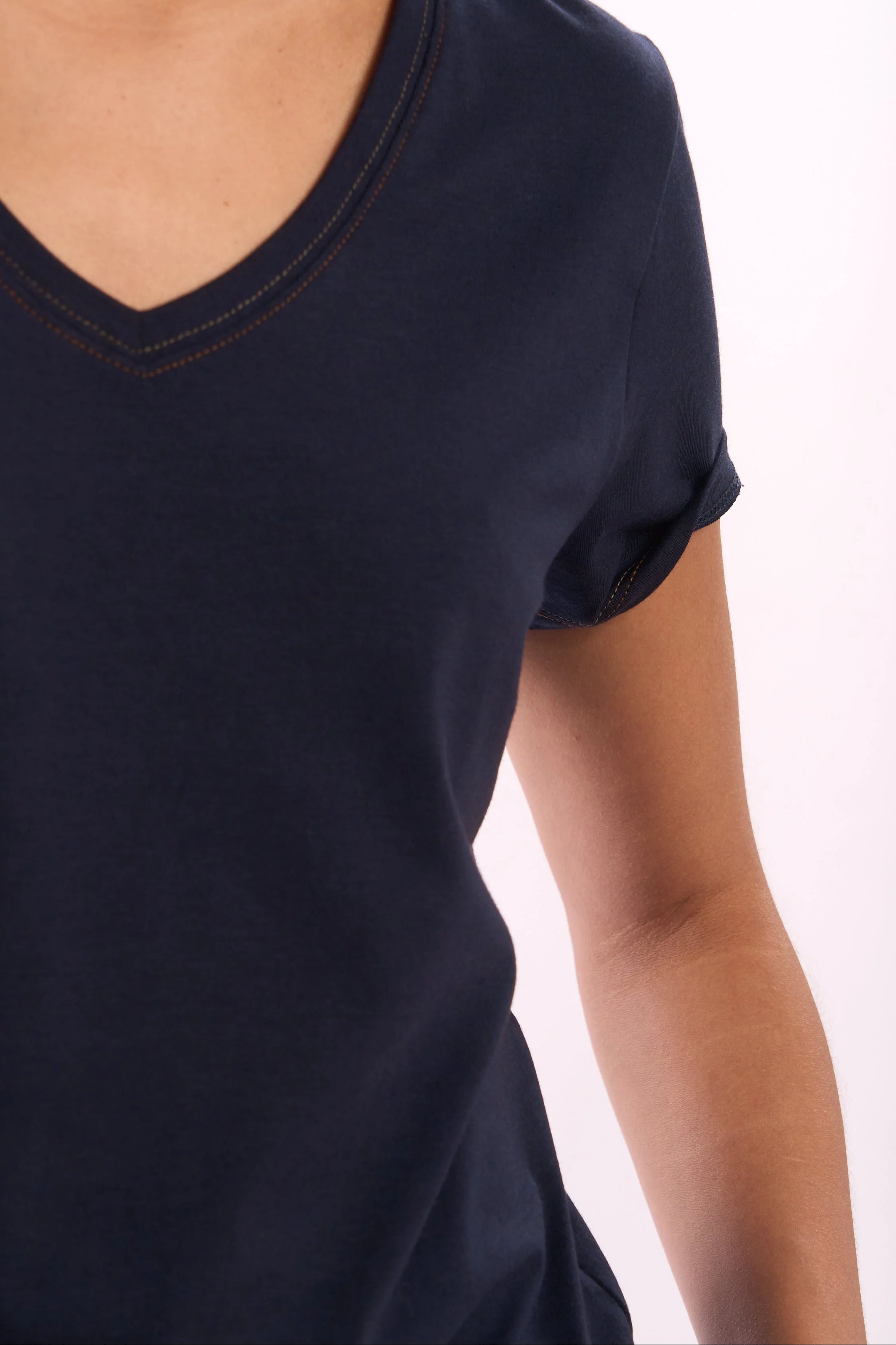 Women's V-Neck Pima Cotton T-Shirt - Image 8