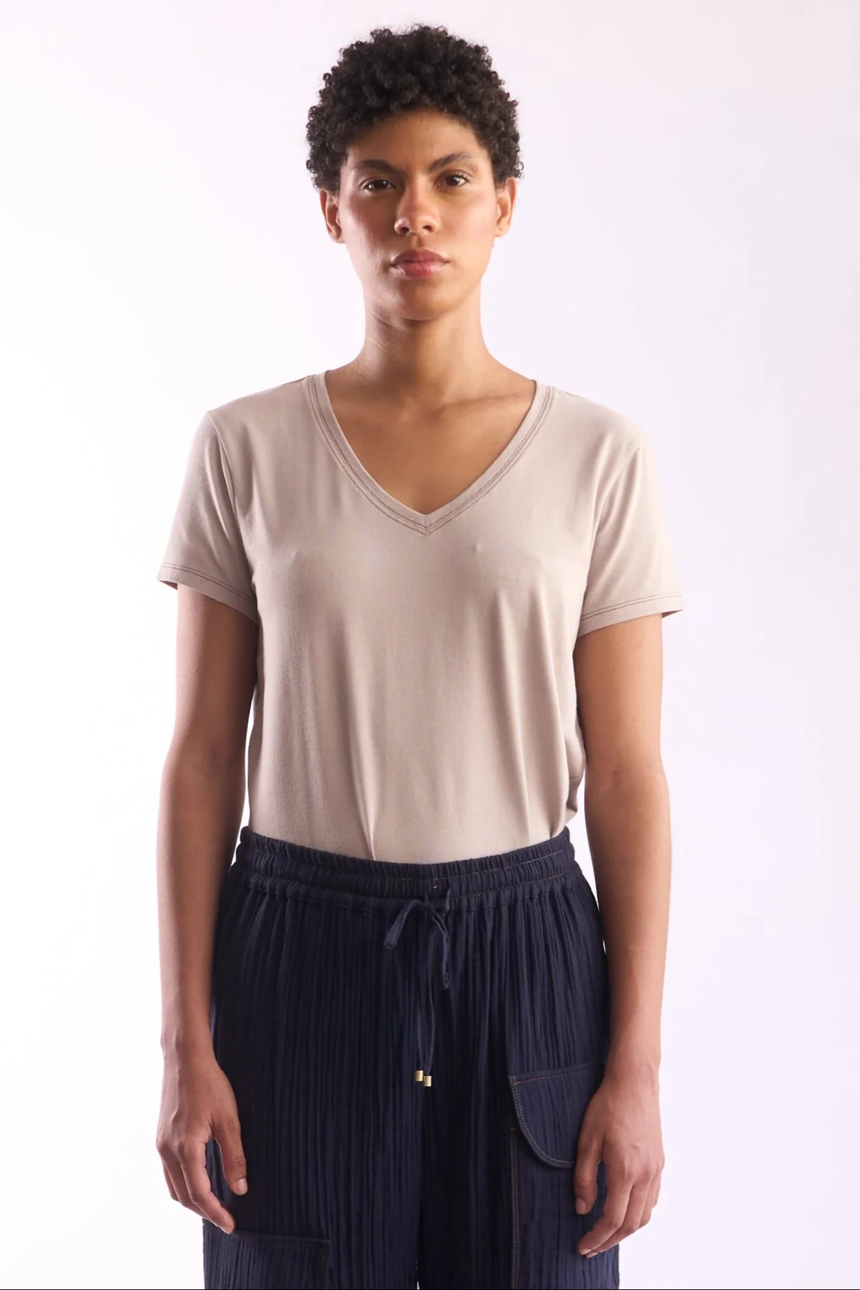 Women's V-Neck Pima Cotton T-Shirt - Image 9